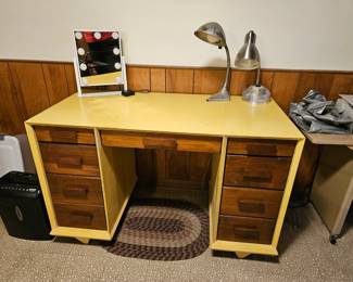 $50 Yellow/wood Desk.
SOLD- gooseneck lamp