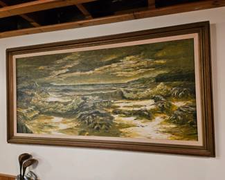 $45 Ocean framed art, Large