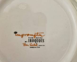 $225, 8 setting, Ben Seibel "Stellar" Impromptu Iroquois atomic/starburst