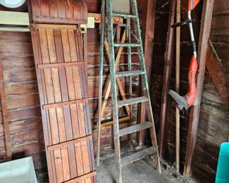$10 wooden ladder. SOLD- Tobaggan,