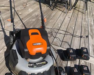 $140 WORX 56V 18" Electric mower, runs great