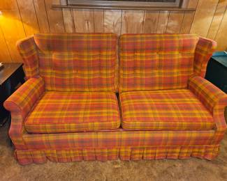 FREE Orange Plaid Sleeper sofa,