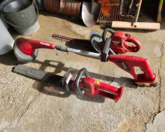 $20 SET, Homelite rechargable hedge trimmer and weed eater, $20 Craftsman hedge trimmer