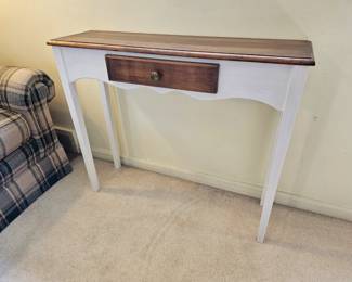 $20 White/Pine Sofa table w/drawer