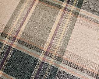 $100 Plaid couch, Hunter green/plum/beige, great condition