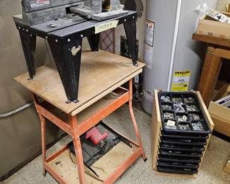 $20 Orange work table. SOLD-Craftsman router table