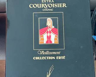 Erte Courvoisier Cognac Decanter Bottle with Presentation Box/COA Edition 4