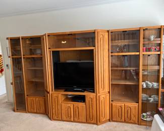 Large lighted entertainment & display unit