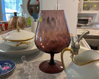 Mcm purple goblet vase