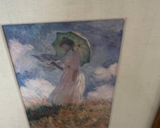 Woman with umbrella, Monet print