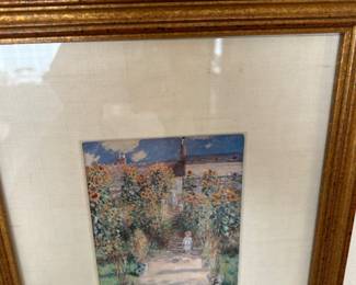 The artist’s garden, Monet print