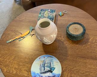 Coasters, ship plate, native and southwest items