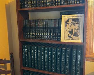 BOOKCASES AND BRITANNICAS & BRITTANNICA GREAT BOOKS