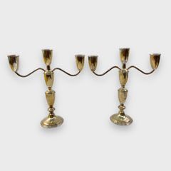 Fine Empire Weighted Sterling Silver Candelabra 1646 Grams
