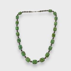Large Chunky Green Statement 29.5 Necklace
