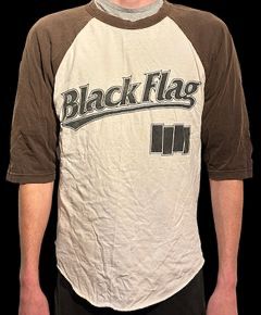 RARE Vintage 1980s Black Flag Hardcore PUNK BAND Size Large t t-Shirt
