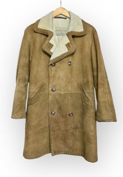 Vintage AQUASCUTUM OF LONDON for NEIMAN-MARCUS Double Breasted Shearling Coat,
