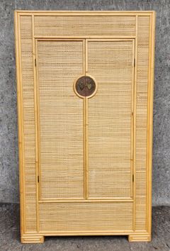 Fantastic Bamboo and Rattan Closet Great Form Modern Style Turn into Bookcase Wine Cabinet
