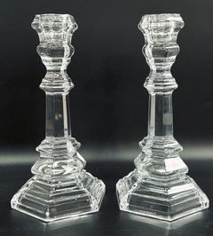 Pair Tiffany & Company Crystal Candle Sticks
