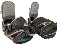 Burton Bindings Custom Green Polycarbonite P1 MD Snowboarding Bindings Made in Italy Size Medium