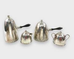 Fine Sterling Silver Modernist MCM Mid Century Modern Monogrammed Chocolate Set 1020 Grams