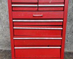 Vintage Metal Rolling Tool Chest with Misc. Tools