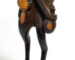 African Makonde Carved Ebony Wood Abstract Modernist Sculptural Figurine MCM