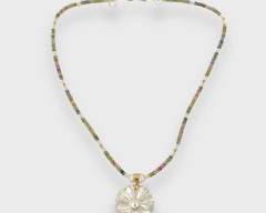 Fine 14K Gold Pearl Pendant & Gemstone Necklace