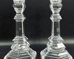 Pair Tiffany & Company Crystal Candle Sticks