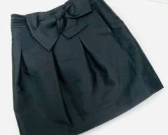Kate Spade Black Kammy Black Bow Waist Skirt W/ Pockets Size 8