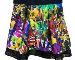 MILLY Floral and Mesh Skirt, Sz 12