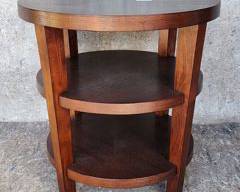 Crate and Barrel Tiered Side Table MCM Style