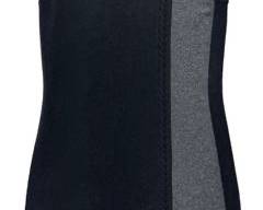 MAGASCHONI NEW YORK Cashmere Black/Grey Colorblock Sweater Dress