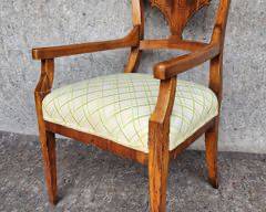 Antique Biedermeier Fruitwood Arm Chair