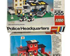 1975 LEGO Police Headquarters(585) and 1975 LEGO Hospital(555) Opened Box Sets