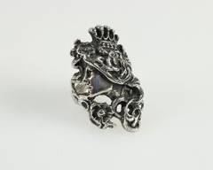 Fine Sterling Silver Art Nouveau Nymph Goddess Ring Size 5