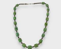 Large Chunky Green Statement 29.5 Necklace