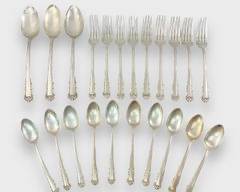 Lunt Sterling Silver Spoons & Fork Flatware 862 Grams