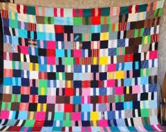 Vintage Polyester Boho Hippie Quilt