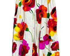COCO CALIFORNIA Bright Floral Garden Party Maxi Dress with Big Pockets