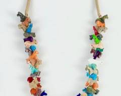 Fine Native American Fetish Carved Statement Necklace - 30 Inches Long