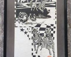 Original 1974 Pencil Signed Wildlife Animal Woodblock Print