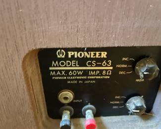 Pair of Pioneer Model CS-63 speakers.