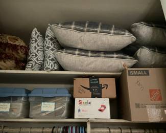 Pillows and craft items.