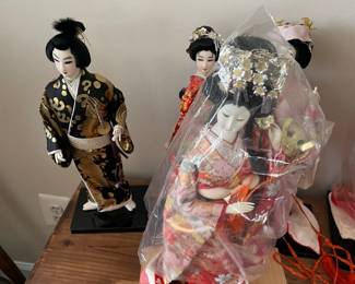 Selection of custom-made Japanese Dolls.
