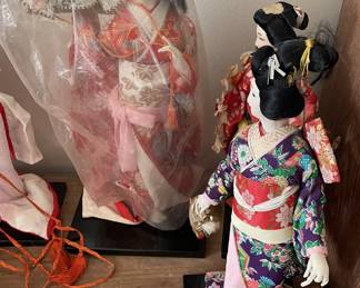 Selection of custom-made Japanese Dolls.