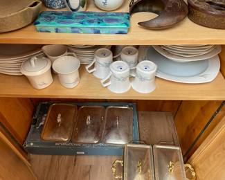 Assorted pottery and china - many Sake sets.