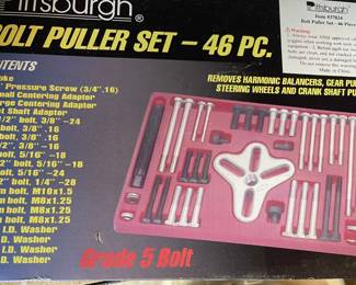 Pittsburgh Model 37824 Bolt Puller Set - 46pc - Gear, Wheel, Crank Pullers.