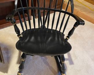 Black Brace-Back Windsor Rocking Chair