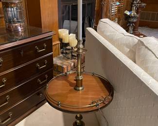 Vintage Stiffel Floor Lamp With Built-In Table
